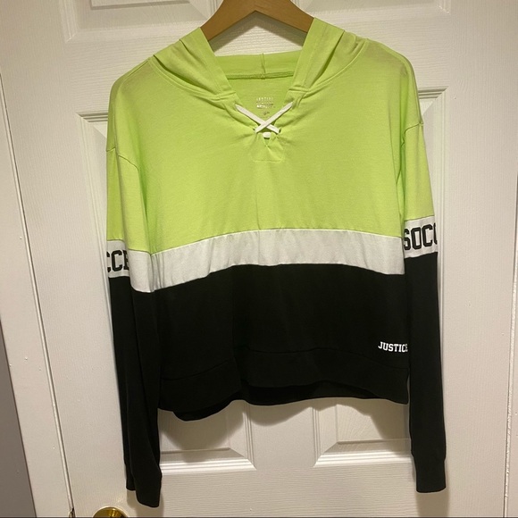 Justice Active Girl’s Soccer Hoodie Size 18 - Picture 1 of 5